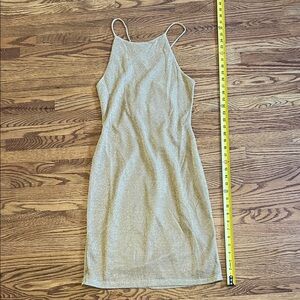 H&M Gold Sparkle Midi Dress